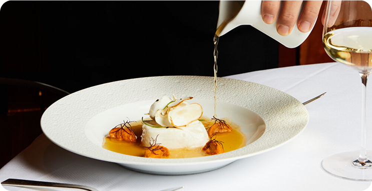 un plato de alta cocina