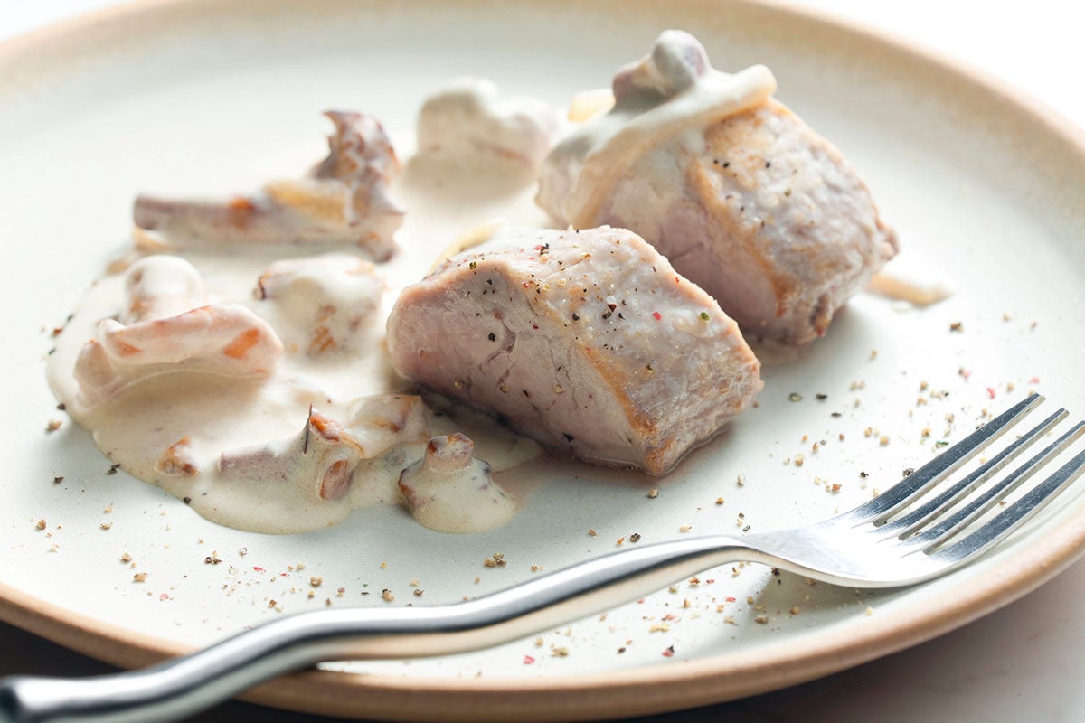 Solomillo de cerdo con salsa de setas y vino blanco - Fine Dining Lovers