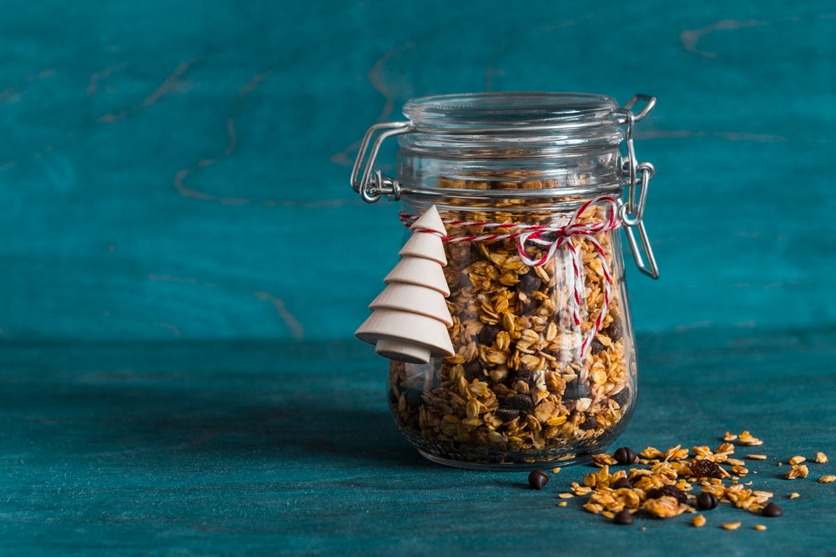 Granola en tarro