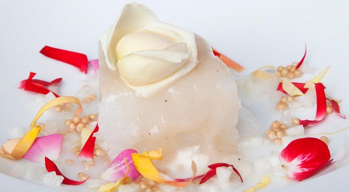 Baccalà con salsa de cardamomo