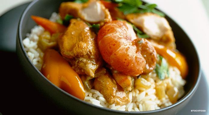 Gumbo con camarones y pollo