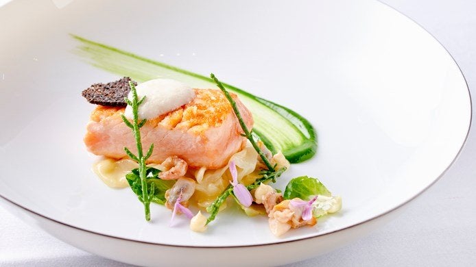 Plato con salicornia