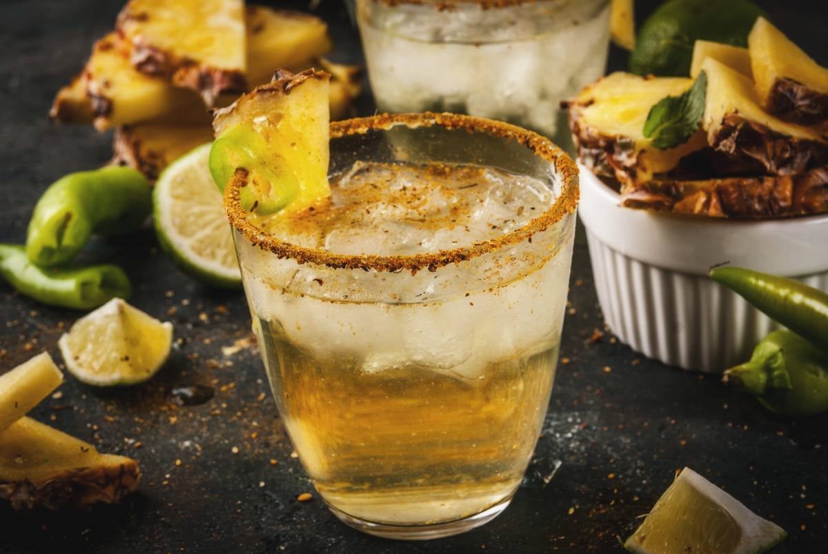recetas cóctel margarita Piña y Chile