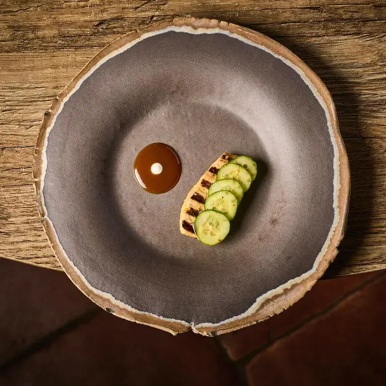 Foie marino, demiglace de caballa y raifort