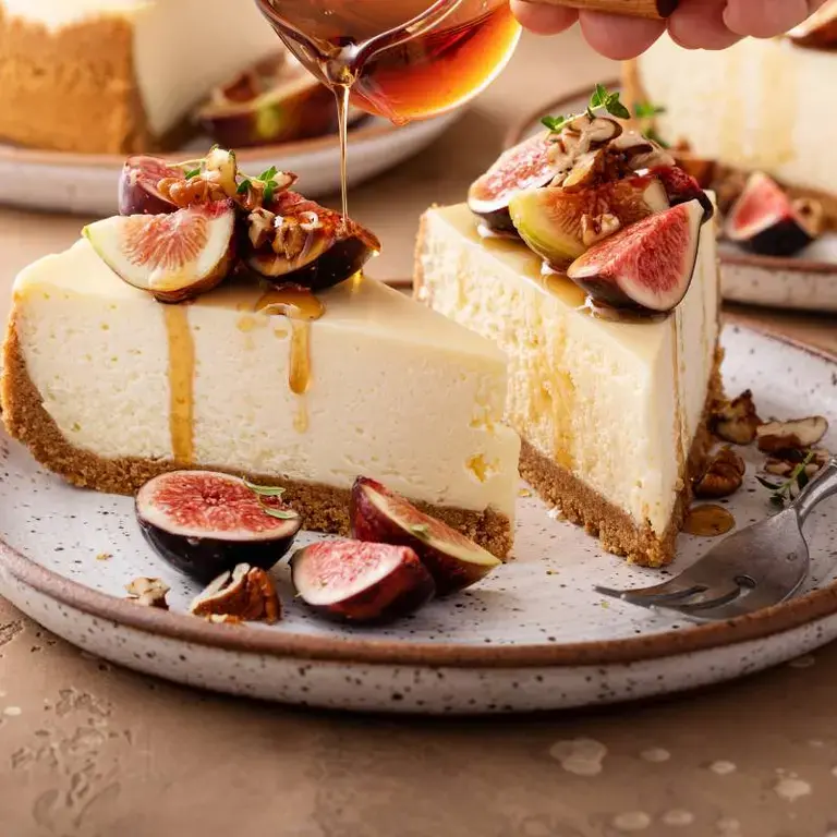 Tartas de frutas Tarta de queso con brevas