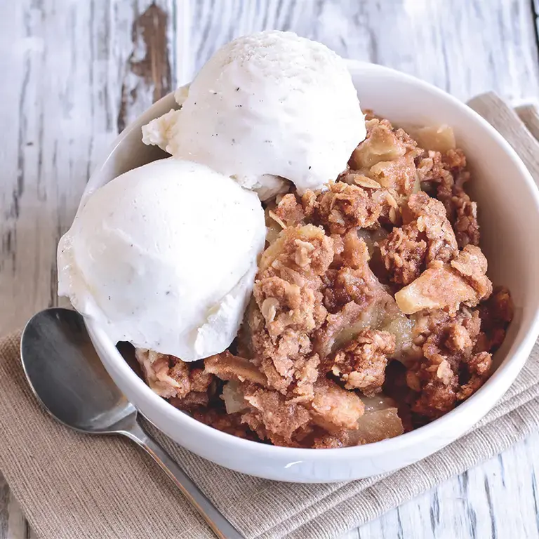 crujiente de manzana