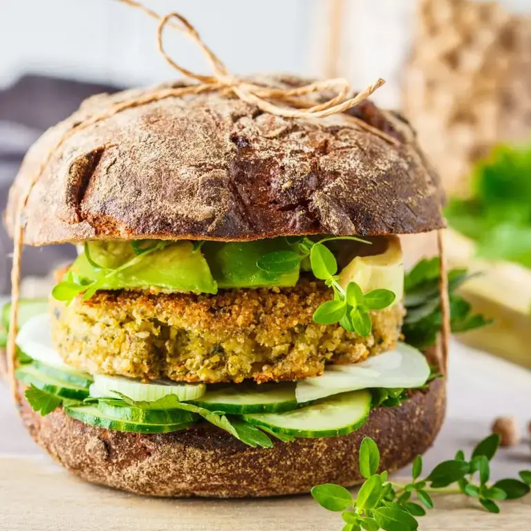 ideas para barbacoa vegana hamburguesa de garbanzos