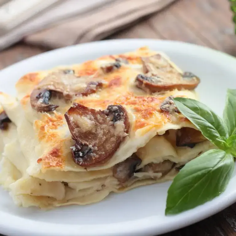 platos vegetarianos fáciles Lasaña de setas