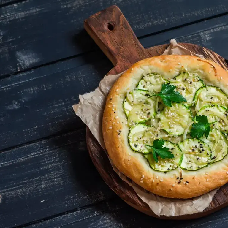 platos vegetarianos fáciles Pizza de calabacín