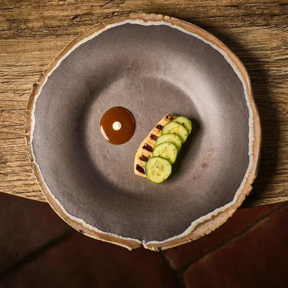 Foie marino, demiglace de caballa y raifort