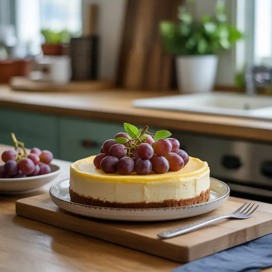 Tarta de queso y uvas - Fine Dining Lovers