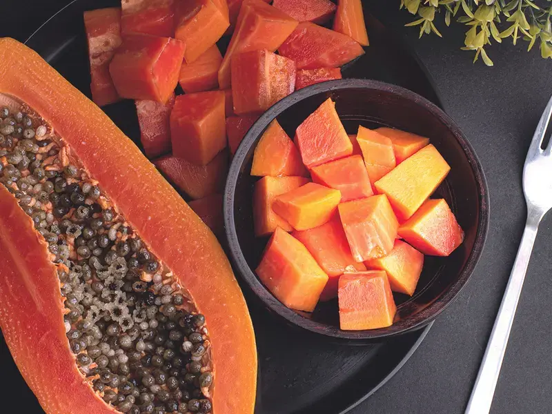 Postres con papaya - Fine Dining Lovers