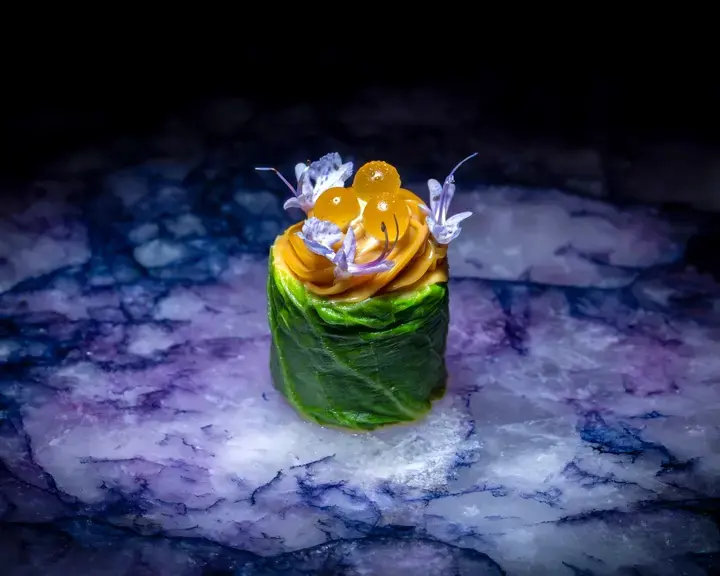 Un plato del menu del restaurante Voro