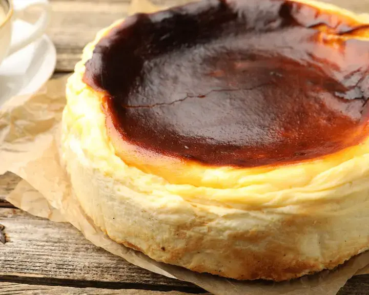 Tarta de queso vasca